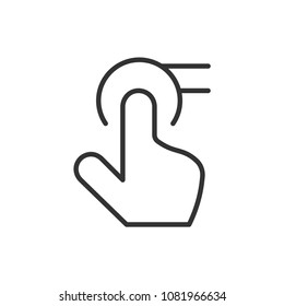 Hand Click Arrow Modern Simple Outline Vector Icon