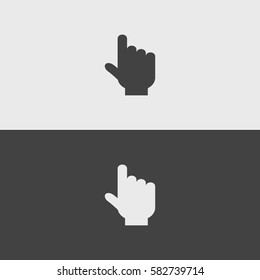 Hand  click black and white icons.illustration isolated vector sign symbol 