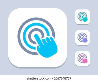 Hand Click - Bright Icons. A professional, pixel-aligned icon.