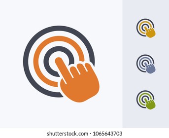 Hand Click - Composite Icons. A professional, pixel-aligned icon.