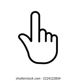 Hand click, cursor. line icon style. suitable for computer mouse click. simple design editable. Design template vector