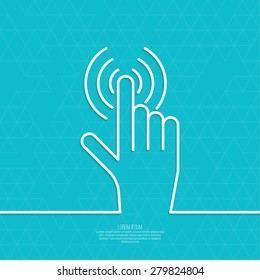 hand click. Hand cursor sign. 
