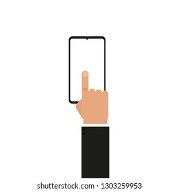 Hand click device. Vector illustration flat design
