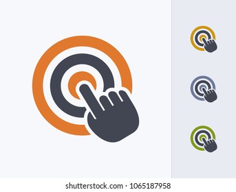 Hand Click - Glyph Duo Icons. A professional, pixel-aligned icon.
