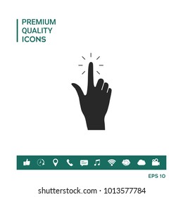 Hand click, icon