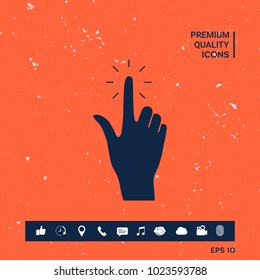 Hand click, icon