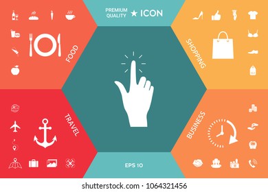Hand click, icon