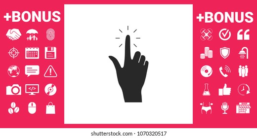 Hand click, icon