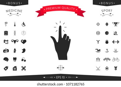 Hand click, icon