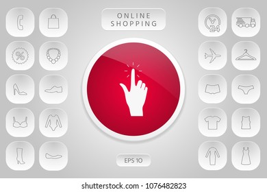 Hand click, icon