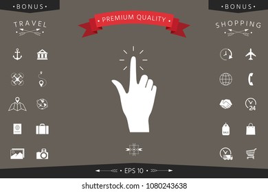 Hand click, icon
