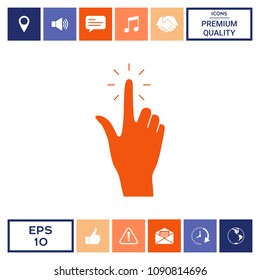 Hand click, icon
