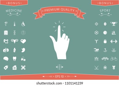 Hand click, icon