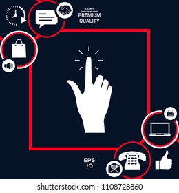 Hand click, icon