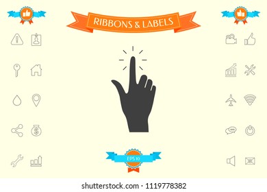 Hand click, icon