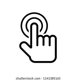 Click Touch Screen Hand Icon Vector Stock Vector (Royalty Free) 300267470