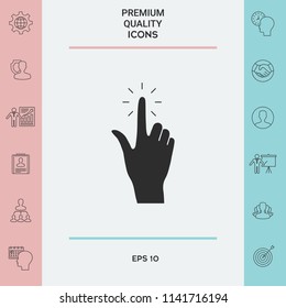 Hand click, icon