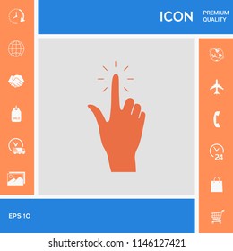 Hand click, icon