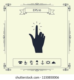 Hand click, icon