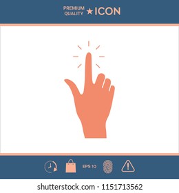 Hand click, icon