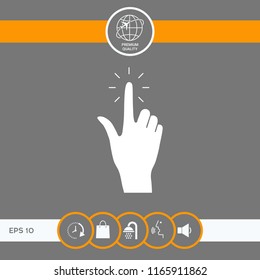 Hand click, icon