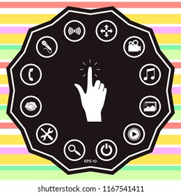 Hand click, icon