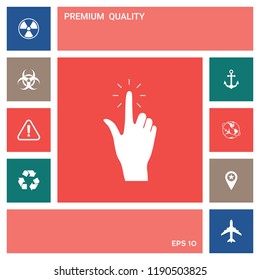 Hand click, icon
