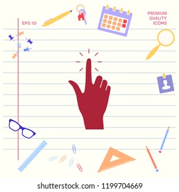 Hand click, icon