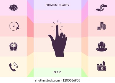Hand click, icon