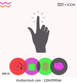 Hand click, icon