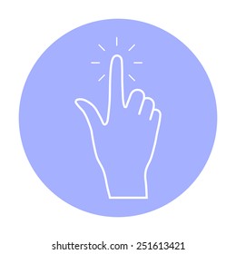 Hand click icon. 