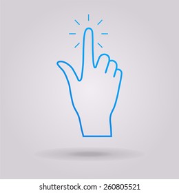 Hand click icon. 