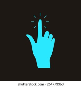 Hand click icon.