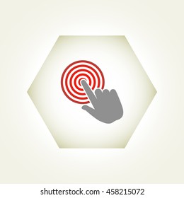 Hand click icon.
