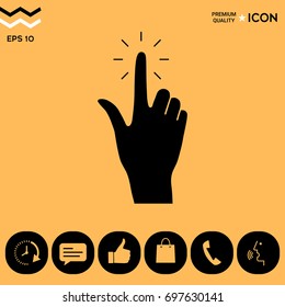 Hand click, icon