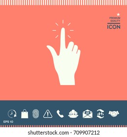 Hand click, icon