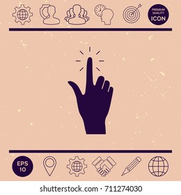 Hand click, icon