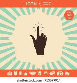 Hand click, icon
