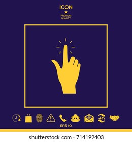 Hand click, icon