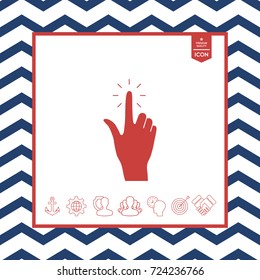 Hand click, icon
