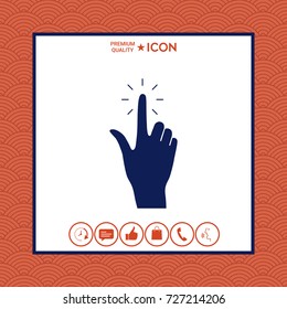 Hand click, icon