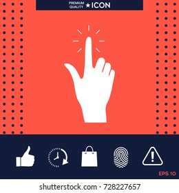 Hand click, icon