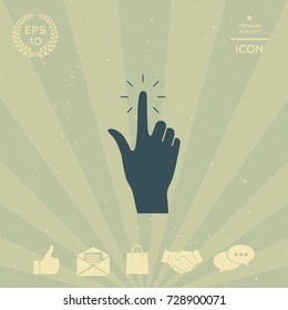 Hand click, icon