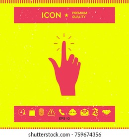 Hand click, icon