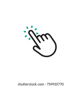 Hand Click Icon Stock Vector (Royalty Free) 759935770 | Shutterstock