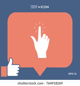 Hand click, icon