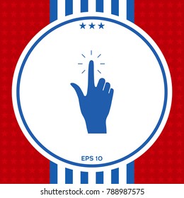 Hand click, icon