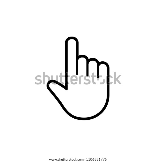 Hand Click Icon Stock Vector (Royalty Free) 1106881775