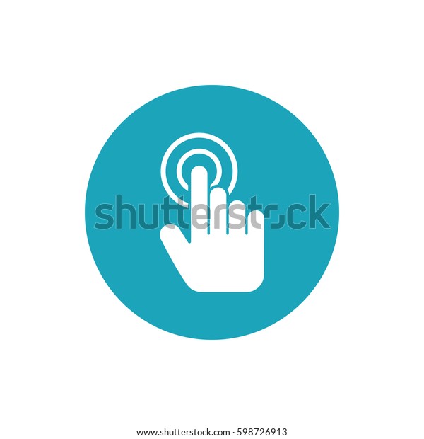 Hand Click Icon Stock Vector (Royalty Free) 598726913