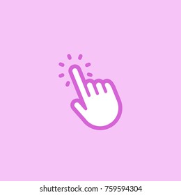 Hand click icon, bold line